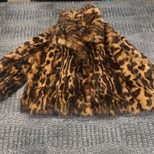 Real fur!!!! Leopard print jacket